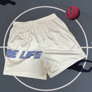 Classic Mesh Shorts - Cream/Blue