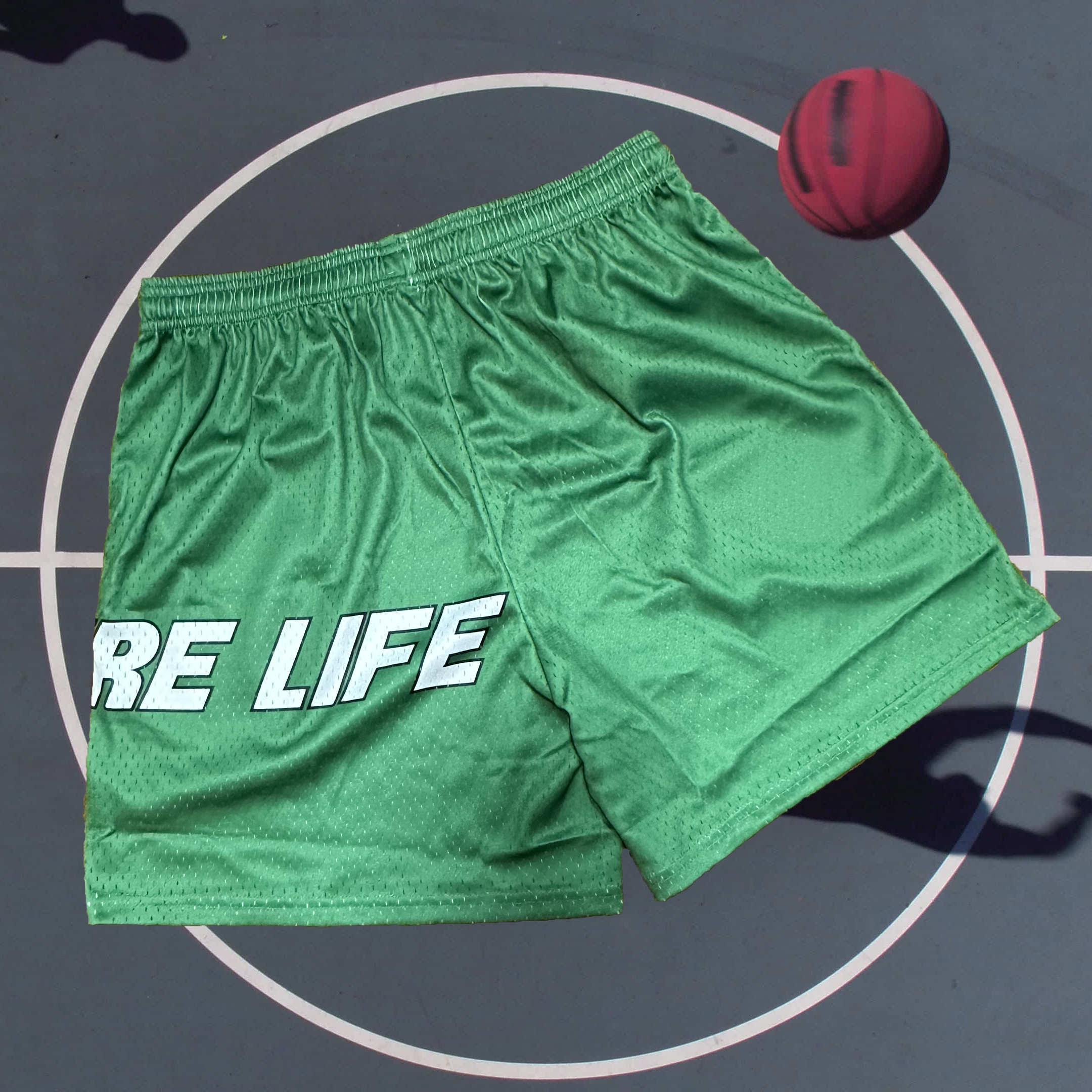 Classic Mesh Shorts - Green/White