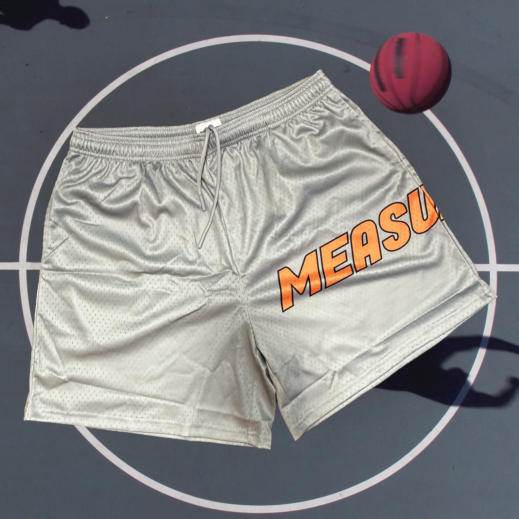 Classic Mesh Shorts - Grey/Orange