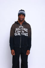 Load image into Gallery viewer, LIVE SLOW, LIVE TO GROW - BLACK HOODIE
