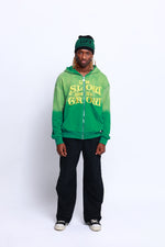 Load image into Gallery viewer, LIVE SLOW, LIVE TO GROW - GREEN HOODIE
