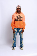 Load image into Gallery viewer, LIVE SLOW, LIVE TO GROW - ORANGE HOODIE
