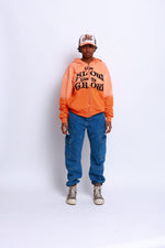 Load image into Gallery viewer, LIVE SLOW, LIVE TO GROW - ORANGE HOODIE
