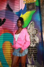 Load image into Gallery viewer, LIVE SLOW, LIVE TO GROW - PINK HOODIE
