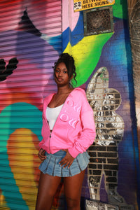 LIVE SLOW, LIVE TO GROW - PINK HOODIE
