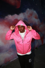 Load image into Gallery viewer, LIVE SLOW, LIVE TO GROW - PINK HOODIE

