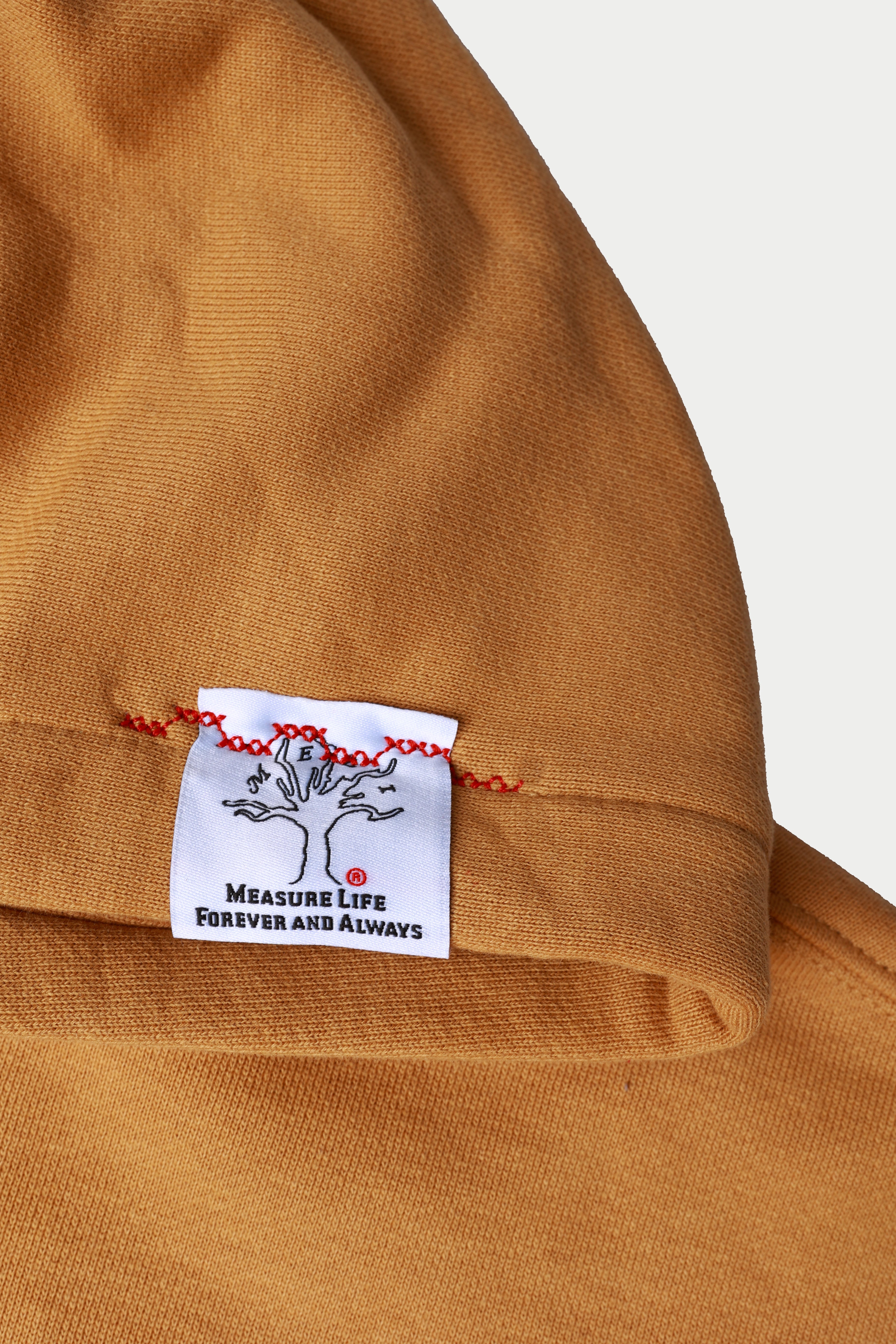 MELI LOGO ZIPPER HOODE - MUSTARD/RED