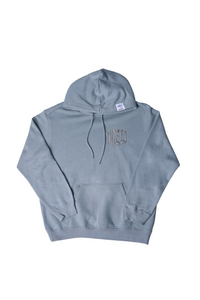 MELI LOGO PULLOVER HOODIE - STEEL GREY/WHITE